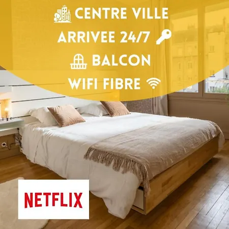Centre - Proche Gare - Parking Velo - Balcon - Arrivee Autonome * Tours